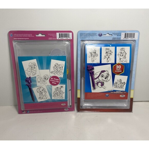 My Little Pony & Paw Patrol Activity Pad w Character Molded Crayons lot os 2 - Picture 2 of 2